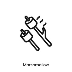 Obraz premium marshmallow icon vector symbol sign