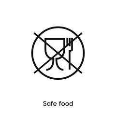 safe food icon vector symbol sign