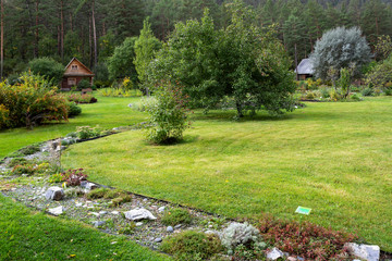 Well-groomed and equipped part of the Botanical garden