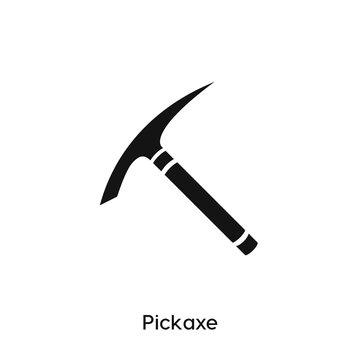 Pickaxe icon. Axe icon vector. Linear style sign for mobile concept and web design. Pickaxe symbol illustration. vector graphics - Vector	