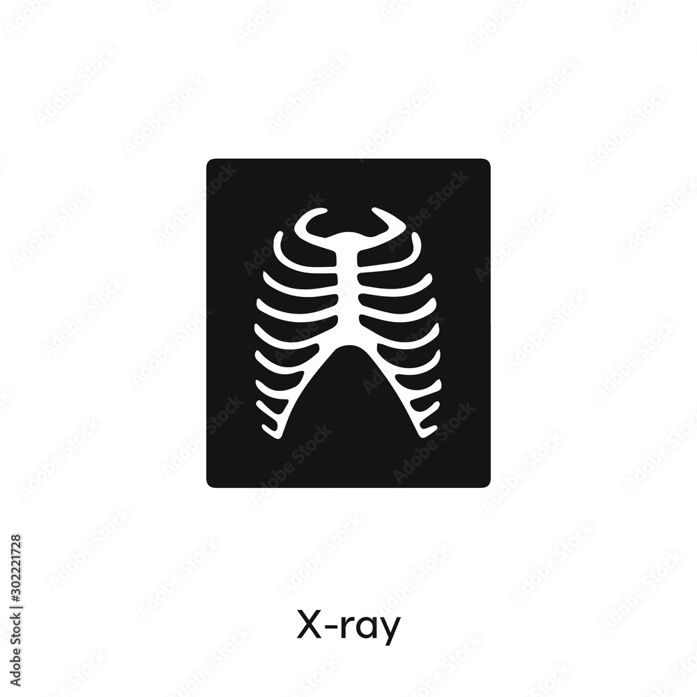 Wall mural x-ray icon. x-ray vector symbol. linear style sign for mobile concept and web design. x-ray symbol i