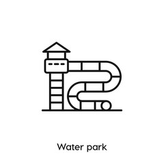 water park icon vector symbol sign