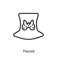 thyroid icon vector symbol sign