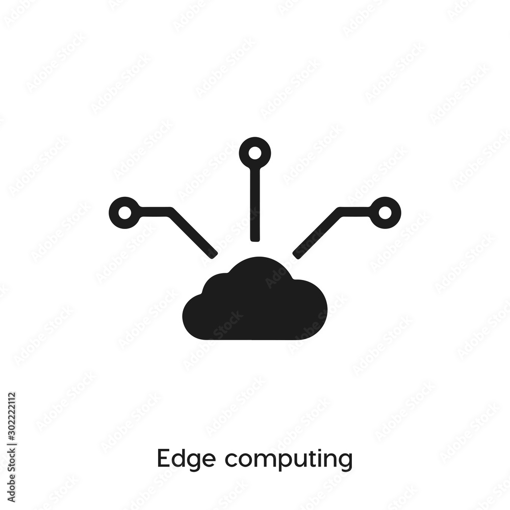 Poster edge computing icon. edge computing  icon vector. Linear style sign for mobile concept and web design. edge computing  symbol illustration. vector graphics - Vector	
