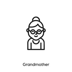 grandmother icon vector symbol sign