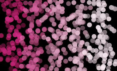 Bokeh on black background. Festive atmosphere. Decoration of new Year and Christmas holidays. Highlights on a black background.