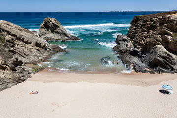 Portugal, Alentejo, sudoeste alentejano e a costa vicentina parque natural, uma praia de Porto Covo.