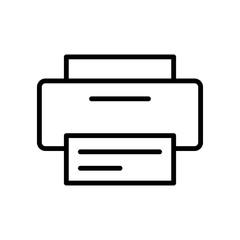 Printer icon line vector design template on white background