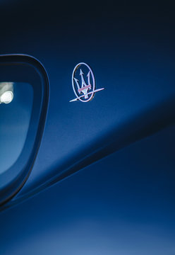 MUGGIA, ITALY MARCH 16, 2013: Photo of a Maserati GranTurismo S . The Maserati GranTurismo is a two-door, four-seat coupe produced by the Italian car manufacturer Maserati.	