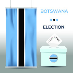 Botswana election background vector work ,Flat design, Vector illustration.