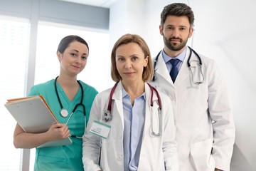 Fototapeta premium Medical people standing in clinic