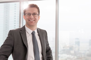 Businessman standing in office