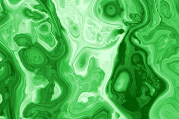 Abstract background imitation malachite rock formation with the effect of movement white and green shades