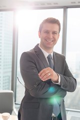 Businessman standing in office