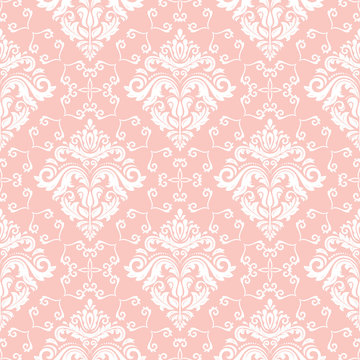 Orient classic pattern. Seamless abstract background with white vintage elements. Orient background. Ornament for wallpaper and packaging © Fine Art Studio