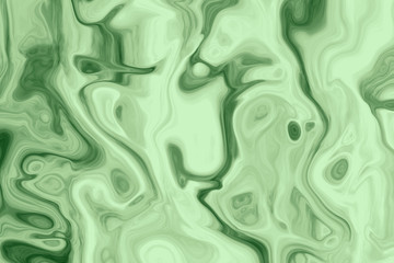 Abstract background imitation malachite rock formation with the effect of movement white and green shades