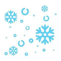 cartoon snowflake colored vector