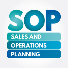 SOP - Standard Operating Procedure acronym, business concept background