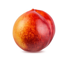 Peach isolated on white background with clipping path