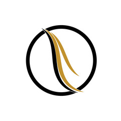 hair wave logo vector icon template - Vector