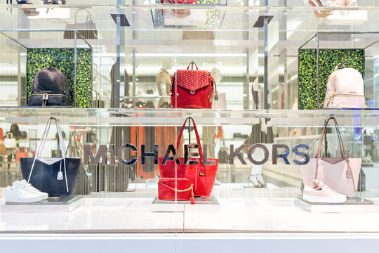 Tysons, USA - January 26, 2018: Michael Kors store sign entrance shop  purses display in Tyson's Corner Mall in Fairfax, Virginia by Mclean Stock  Photo | Adobe Stock