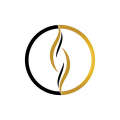 hair wave logo vector icon template - Vector