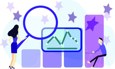 Boy and girl are thinking about their business