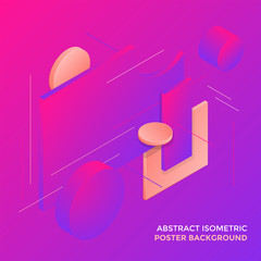 geometric abstract isometric design background.