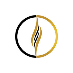 hair wave logo vector icon template - Vector