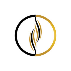 hair wave logo vector icon template - Vector