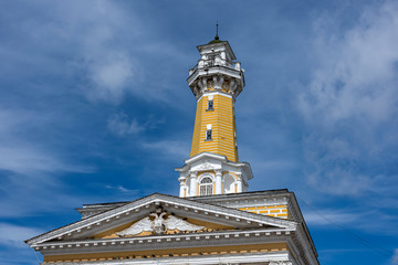 Russia, Golden Ring, Kostroma: Fire observation watchtower at .central Susaninskaya Square in the...