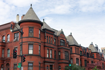 Fototapeta na wymiar Old Homes and Buildings in the West End neighborhood of Washington D.C.