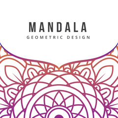 Mandala Geometric Design, Abstract Pattern, Vintage Background