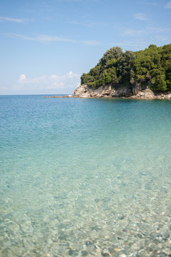 beach in corfu greece