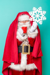 Santa Claus having a flu