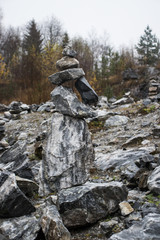 white marble stone in the canyon