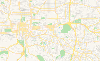 Printable street map of Pretoria, South Africa