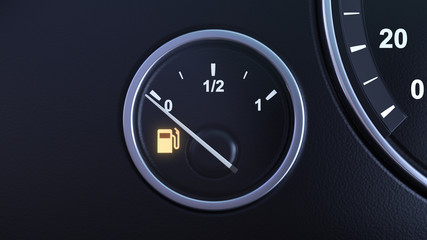 Naklejka premium 3d render fuel tank sensor at zero