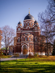 Spaso-Borodino Convent, Mozhaysk, Moscow Region. Autumn in the suburbs.
