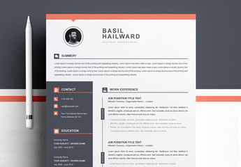 Resume Layout with Sidebar Element