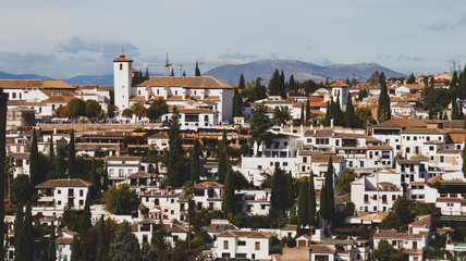 Fototapeta na wymiar Landscape of Granada from Alahambra