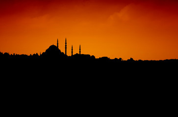 Naklejka premium Istanbul city silhouette
