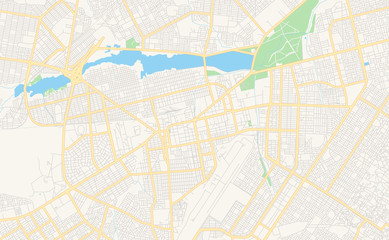 Printable street map of Ouagadougou, Burkina Faso