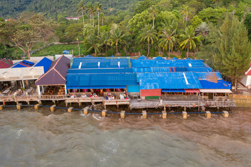 Aerial View to the beach in Kep town, Cambodia