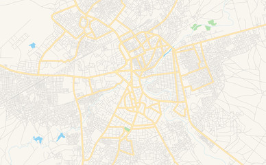 Printable street map of Maiduguri, Nigeria