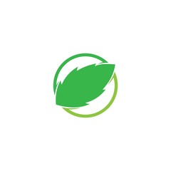 Logos of green leaf ecology nature element vector icon