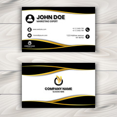 Luxury Business card with black and gold.