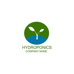 Hydroponics logo designs template, Little Plant logo template.