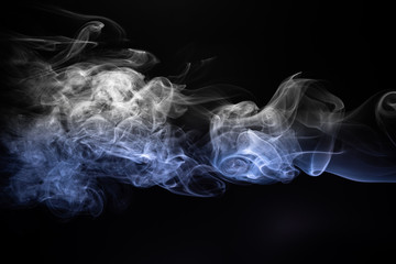 Smoke colorful &black for background