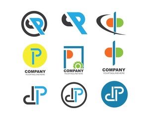 dp letter logo icon illustration vector
